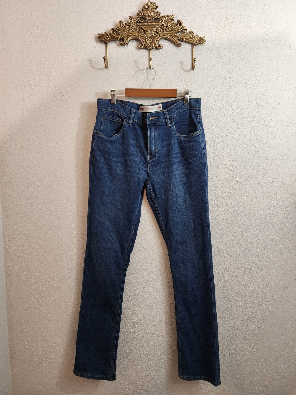 Levi’s 511 Slim Fit Boys Jeans Size 18 Reg Blue Wash Like New